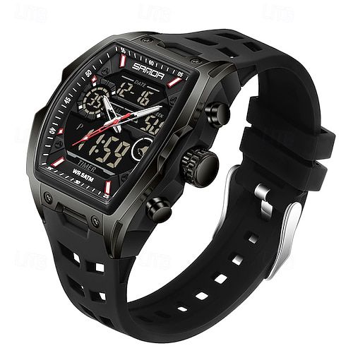 Reloj Sanda 6235 Doble Hora Original