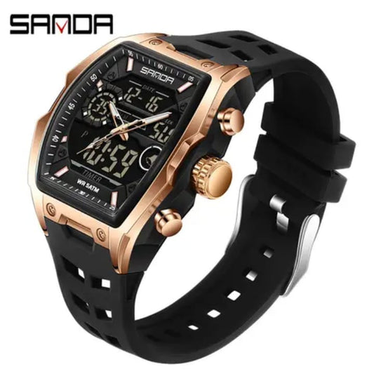RELOJ SANDA 6235-DOBLE HORA ORIGINAL