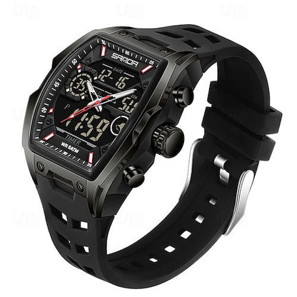 Reloj Sanda 6235 Doble Hora Original
