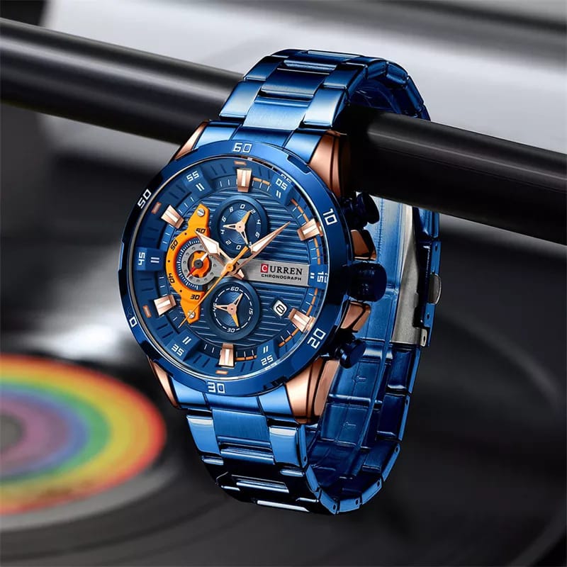 RELOJ CURREN 8402 AZUL ORIGINAL