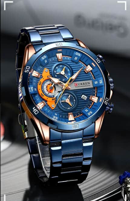RELOJ CURREN 8402 AZUL ORIGINAL