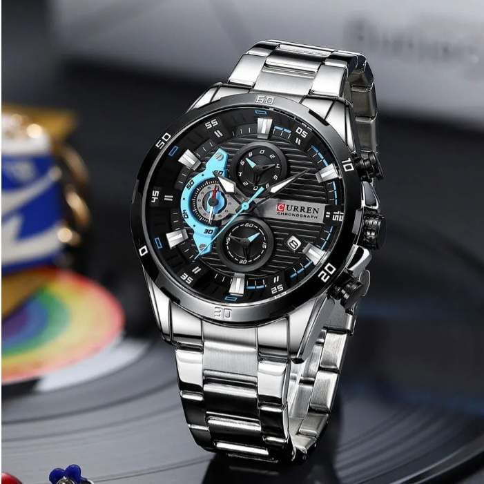 RELOJ CURREN 8402 PLATEADO ORIGINAL
